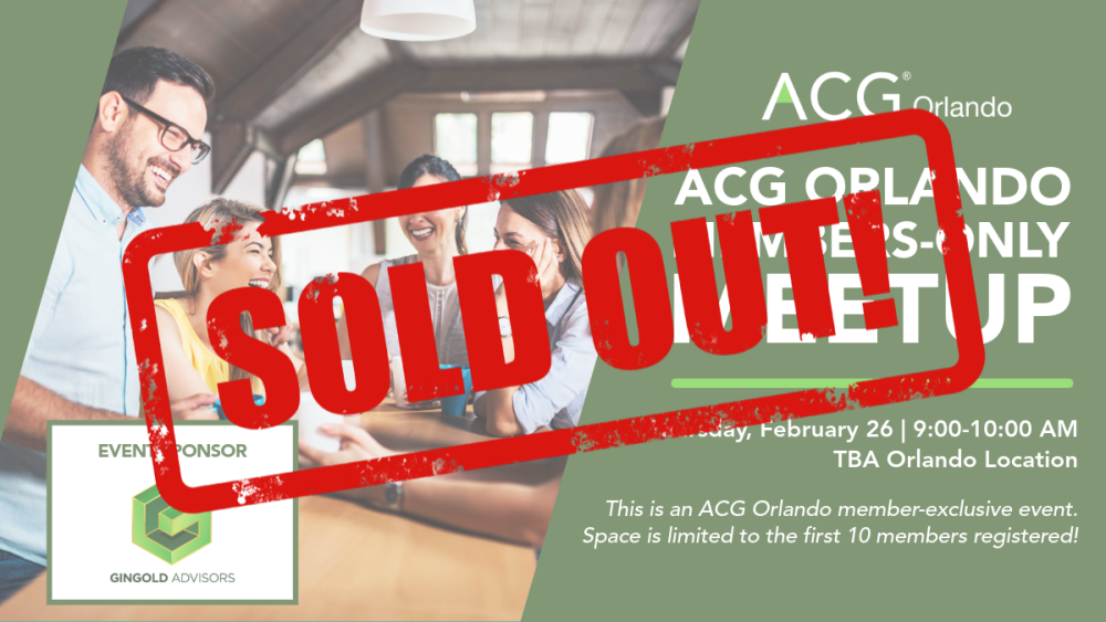 ACG Orlando Members-Only Meetup (February 2026) | ACG Orlando