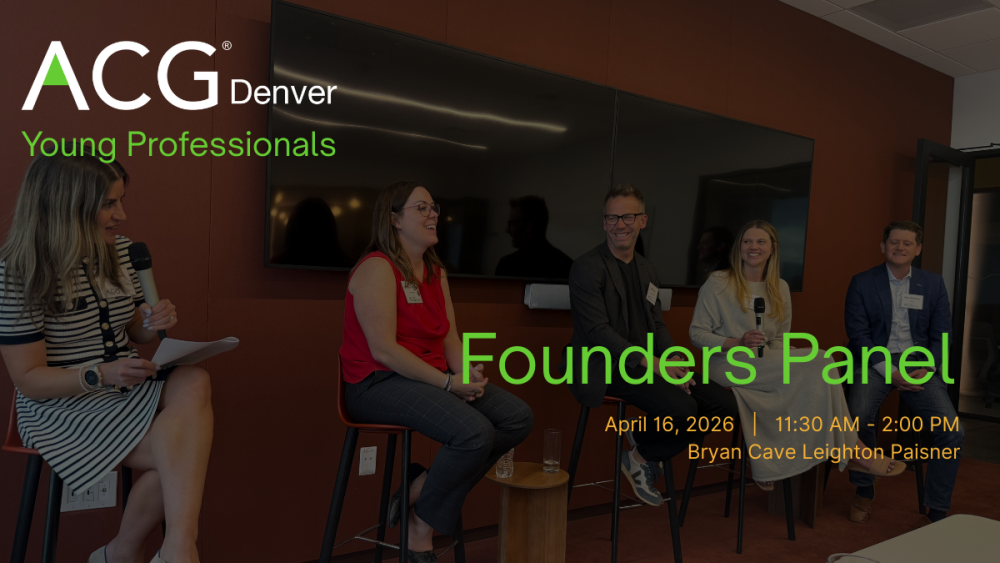 ACG Denver Young Professionals Founders Panel