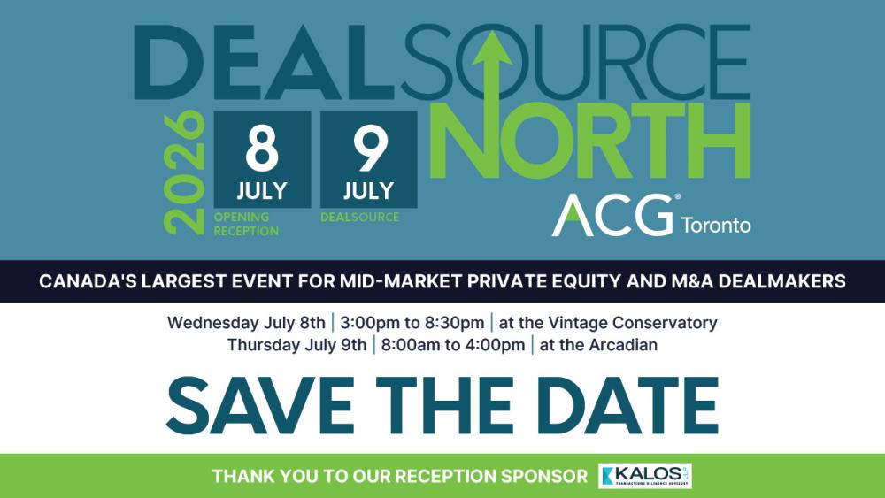Deal Source North July 8th and 9th 2026