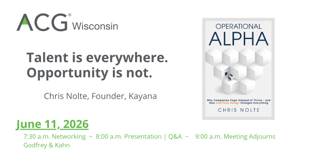 ACG Wisconsin - Special Event, June 11, 2026