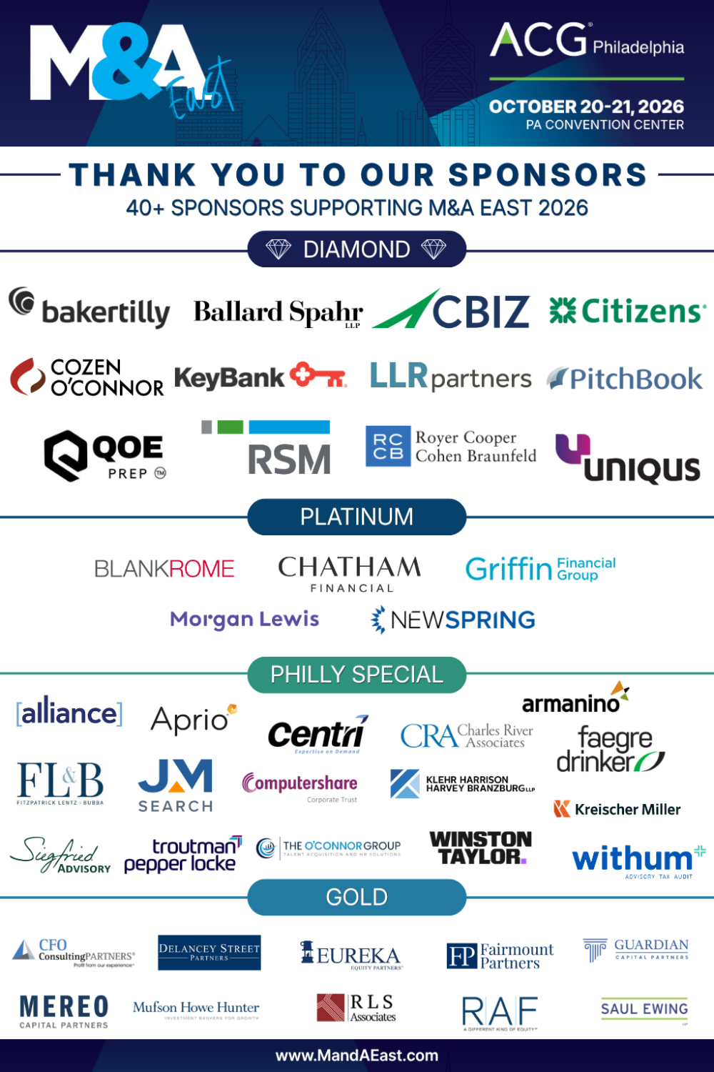 M&A East Sponsors
