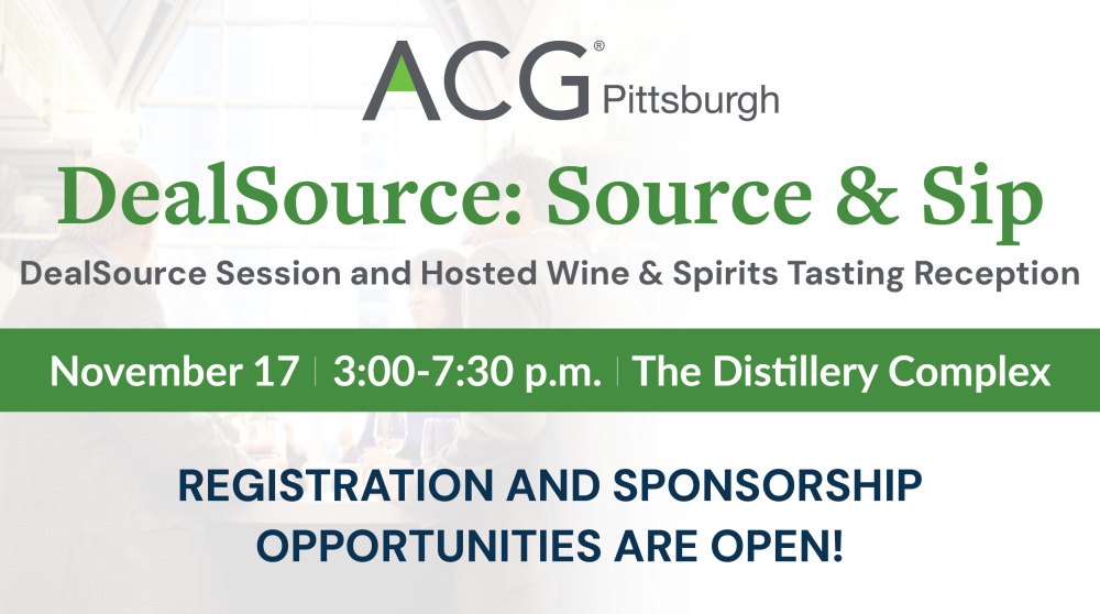 ACG Pittsburgh DealSource: Source & Sip