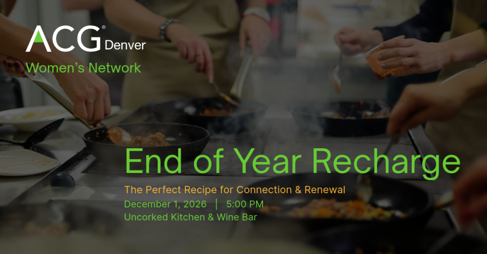 Rexcharge 2026 ACG Denver Women's Network End of Year Recharge | ACG Denver