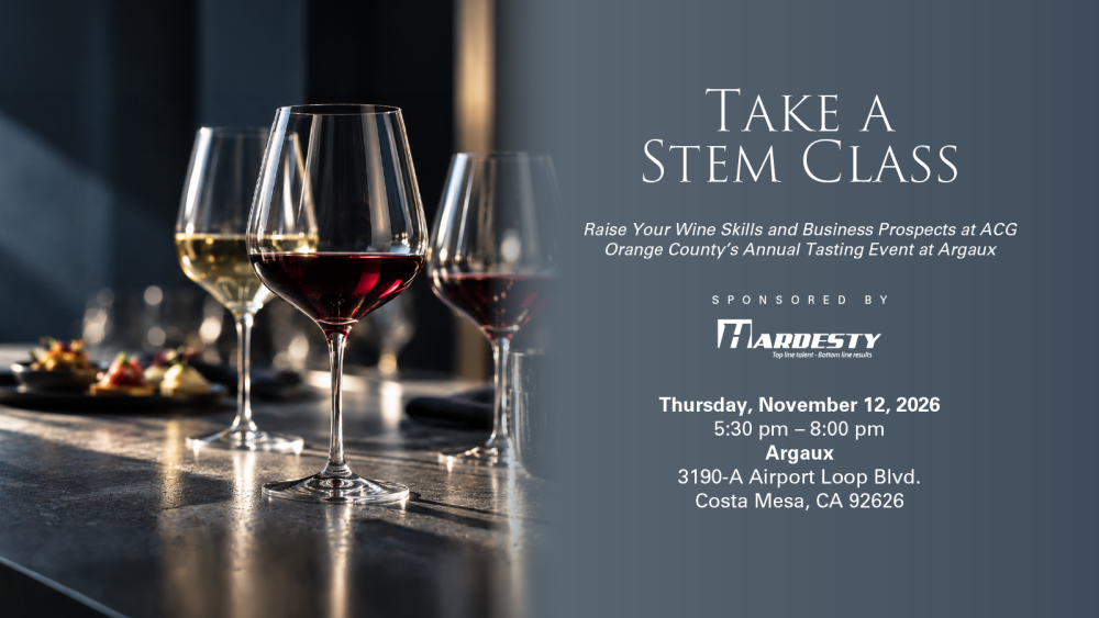 ACG OC Wine Tasting Event Header