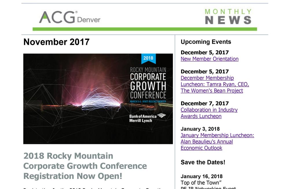 ACG November 2017 News
