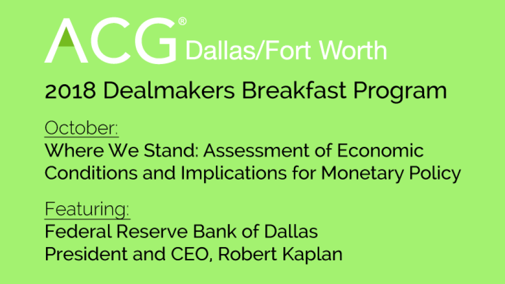 October Dealmakers October Dealmakers