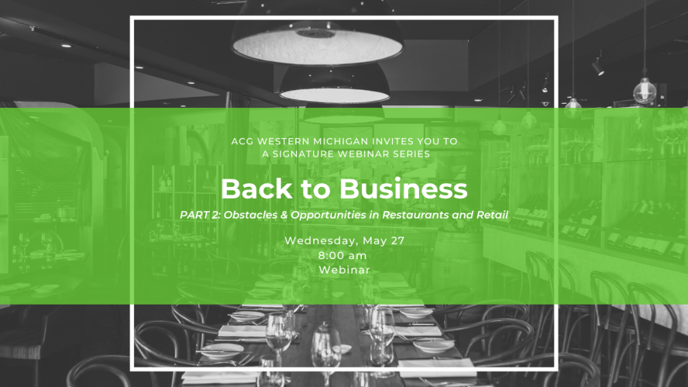 Back to Business #2: Obstacles & Opportunities | Restaurants and Retail