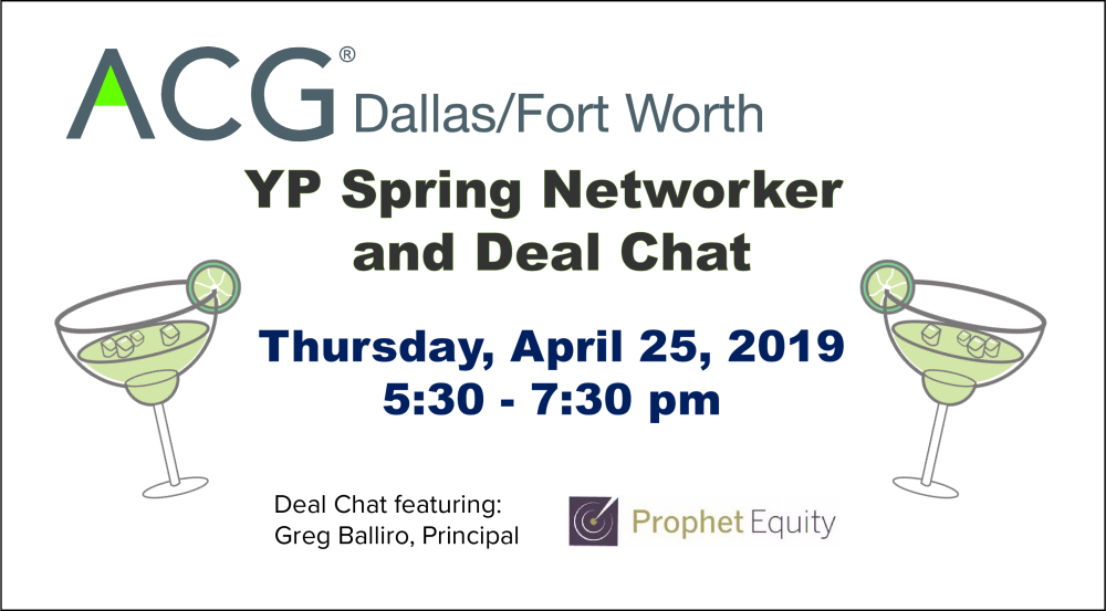 2019 YP Spring Networker 2019 ACG DFW YP Spring Networker