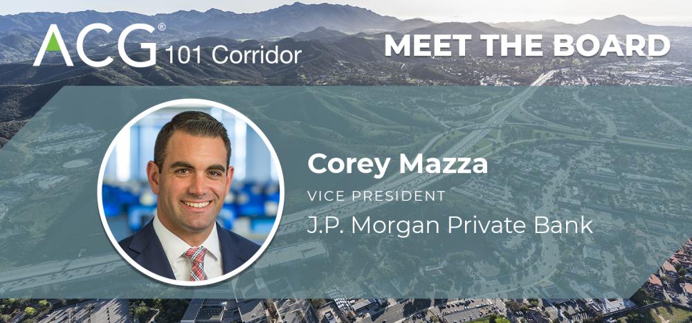 Meet the Board: Corey Mazza, Vice President, J.P. Morgan Private Bank