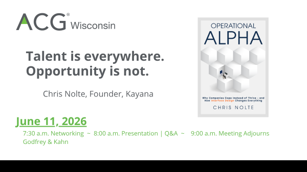 ACG Wisconsin - Special Event, June 11, 2026