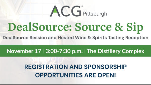 ACG Pittsburgh DealSource: Source & Sip