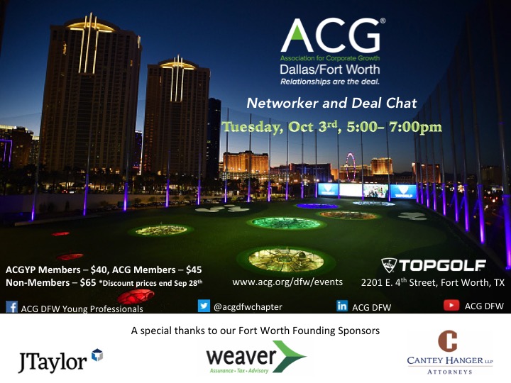 ACG Dealmakers Networker and Deal Chat ACG Dallas/Fort Worth