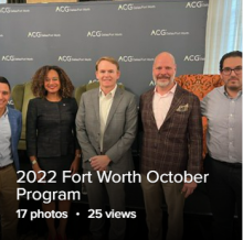 2022 ACG DFW Fort Worth October Program