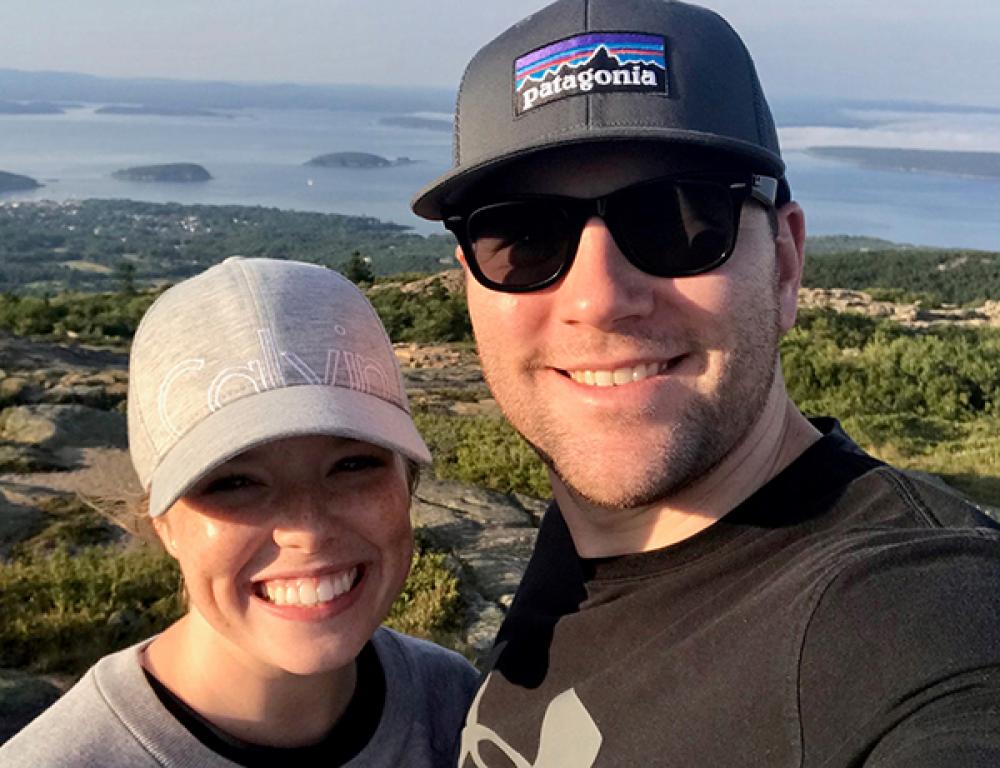 Kael's and his wife in Acadia National Park