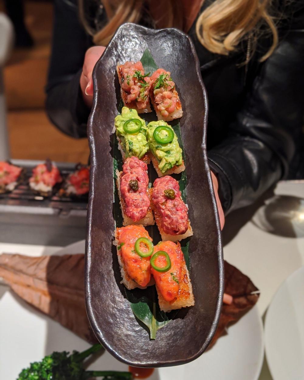 A picture of sushi.